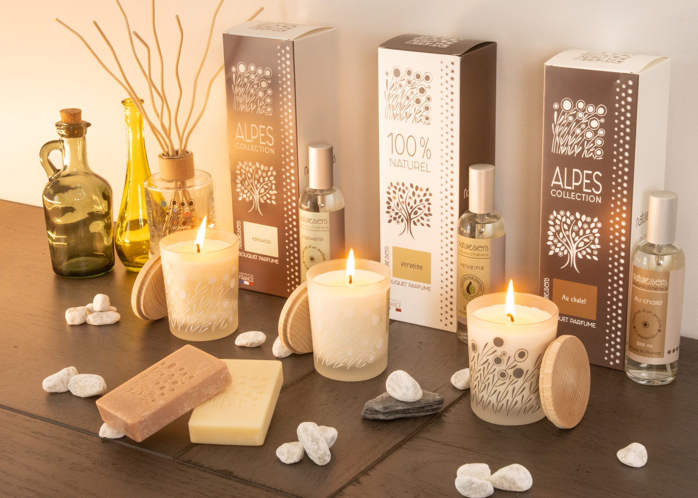 Bougies, savons et huiles essentielles, fabrication artisanale Naturessens